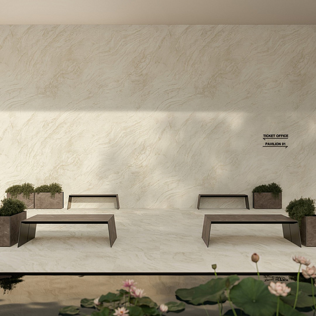 Плитка керамогранит Marvel T Halo Sand 60x120  Matt  ( 1,44 кв.м.) под травертин