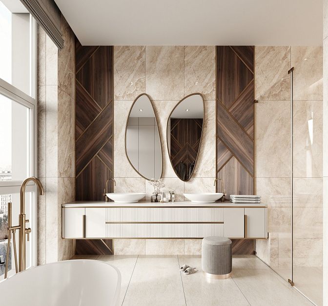 Плитка керамогранит Prime Ceramics Basalt Cream 1200х600 ректификат матовый (1,44 кв.м.) под камень
