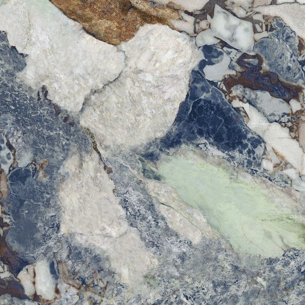 Плитка керамогранит Geotiles Greta Blue 120x120 Super Polished (1,44 кв.м.) под мрамор